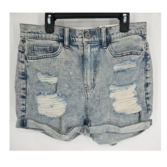 SO Pants - So Acid Wash Blue Jeans Mom Shorts High Rise Vintage Stretch Women's 9/29 New